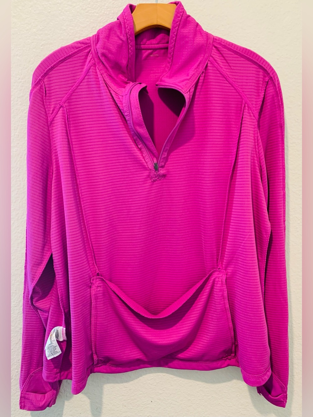 Mondetta Women's Fuchsia Half-Zip Swim Coverup - Picture 9 of 10